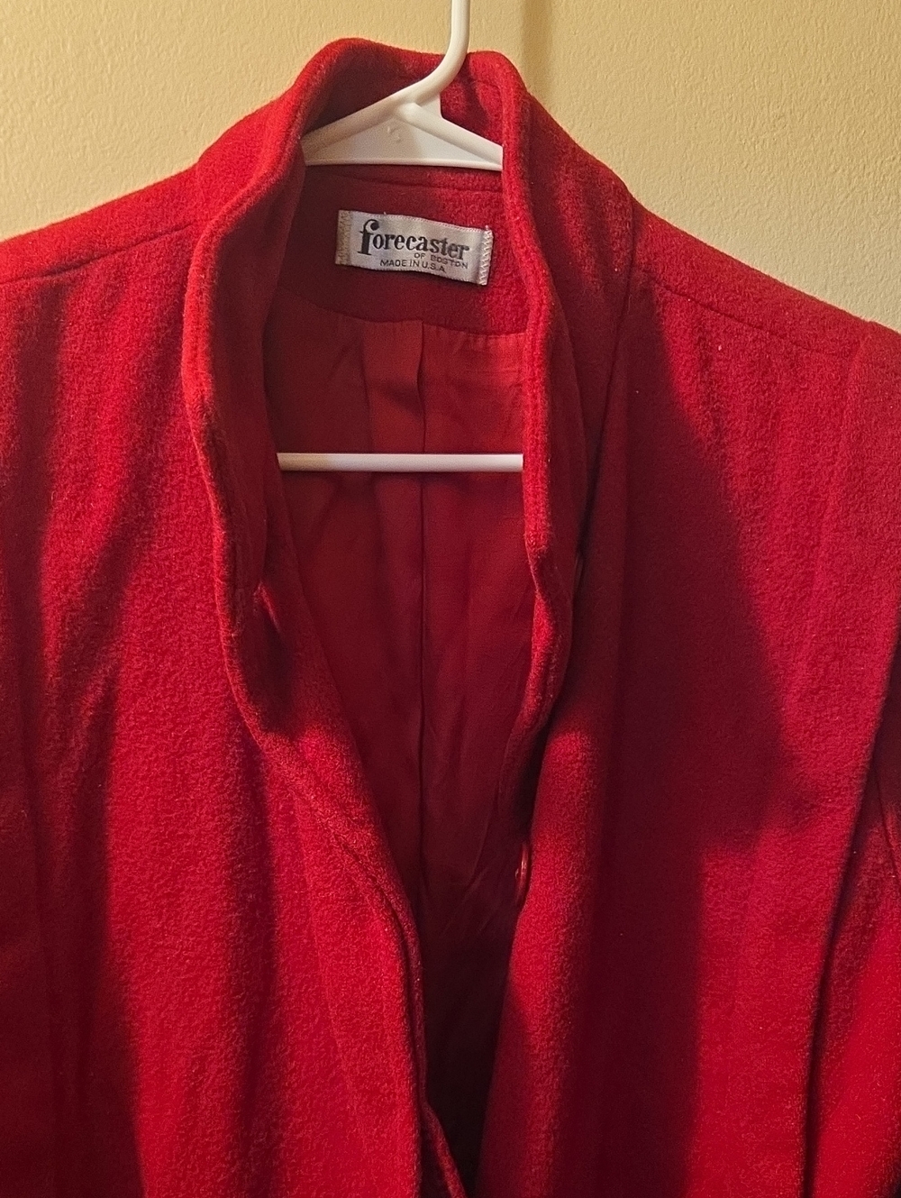 Vintage Forecaster Women's Red Wool Pea Coat